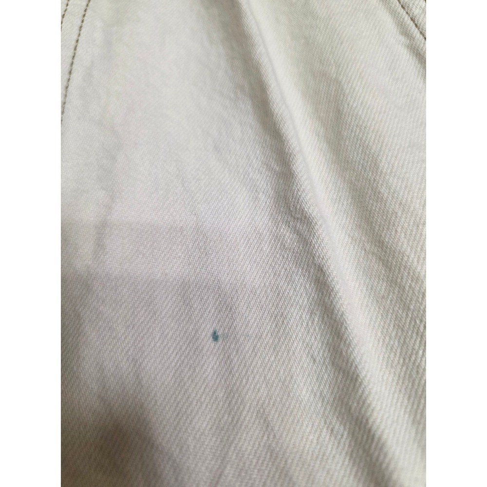 We The Free Free People Wide Leg Jeans Cream Off White Contrast Stitch Size 25 - Picture 12 of 12